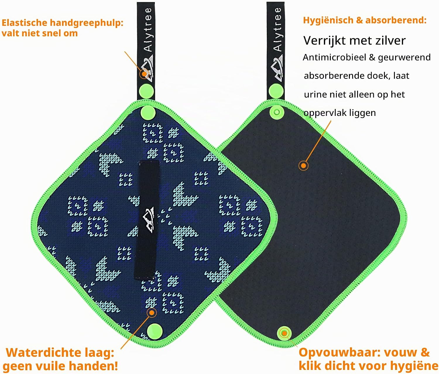 Detalle de Alytree 2Pcs-Pee rag B plasdoek, herbruikbaar en zilvergeïmpregneerd