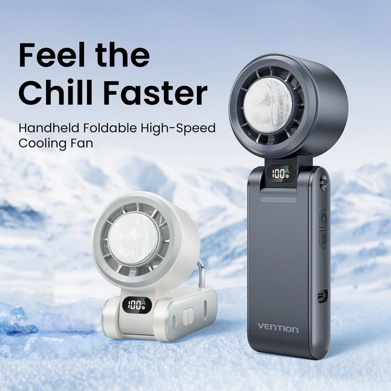 Detalle 2 de Mini Ventilador de Mano Vention PBCH0: frescor portátil con batería integrada