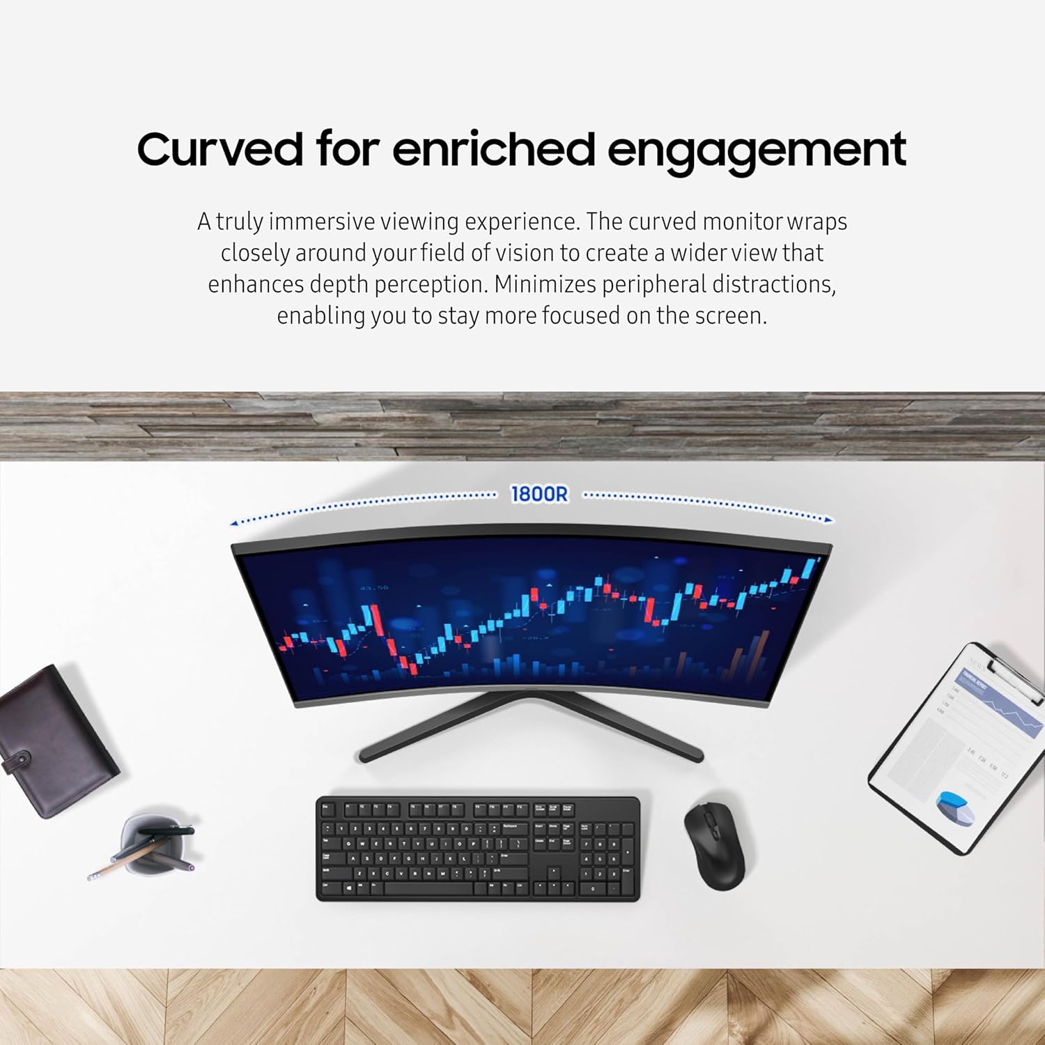 Thumbnail 3 de Samsung 32-inch S3 (S39GD) FHD 100Hz Curved Monitor with Game Mode, Eye Saver Mode, and Built-in Speakers (LS32D39DGANXZA, 2025)