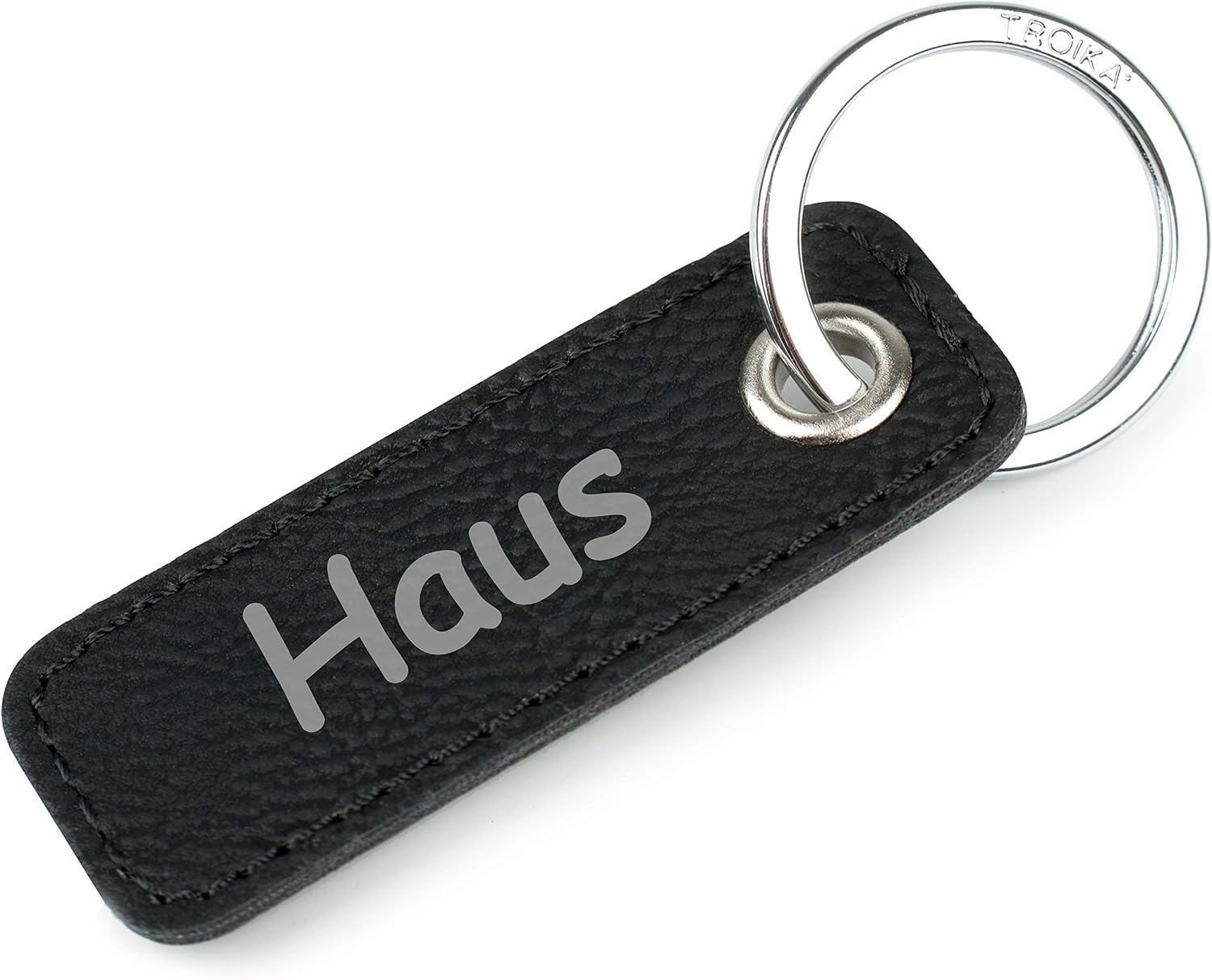 Detalle de TROIKA Retrotag Haus – Schlüsselring und Anhänger im Retro-Charme