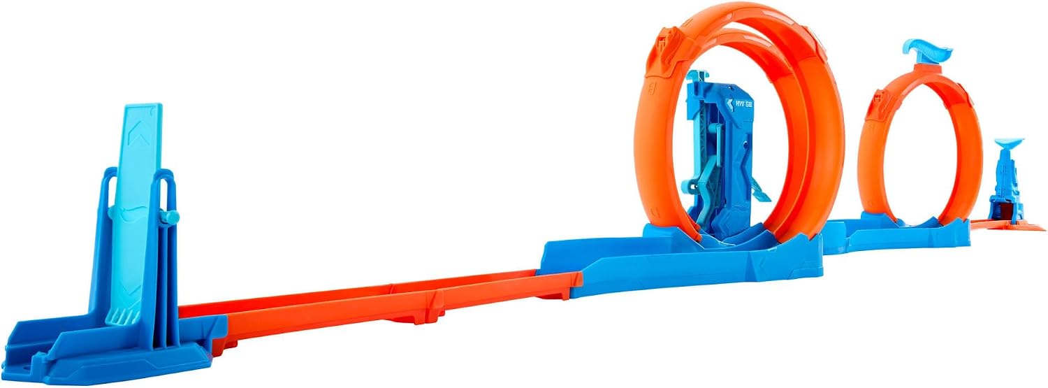 Detalle de Hot Wheels Track Creator Triple Loop Pack with 1:64 Scale Vehicle (JDW39)