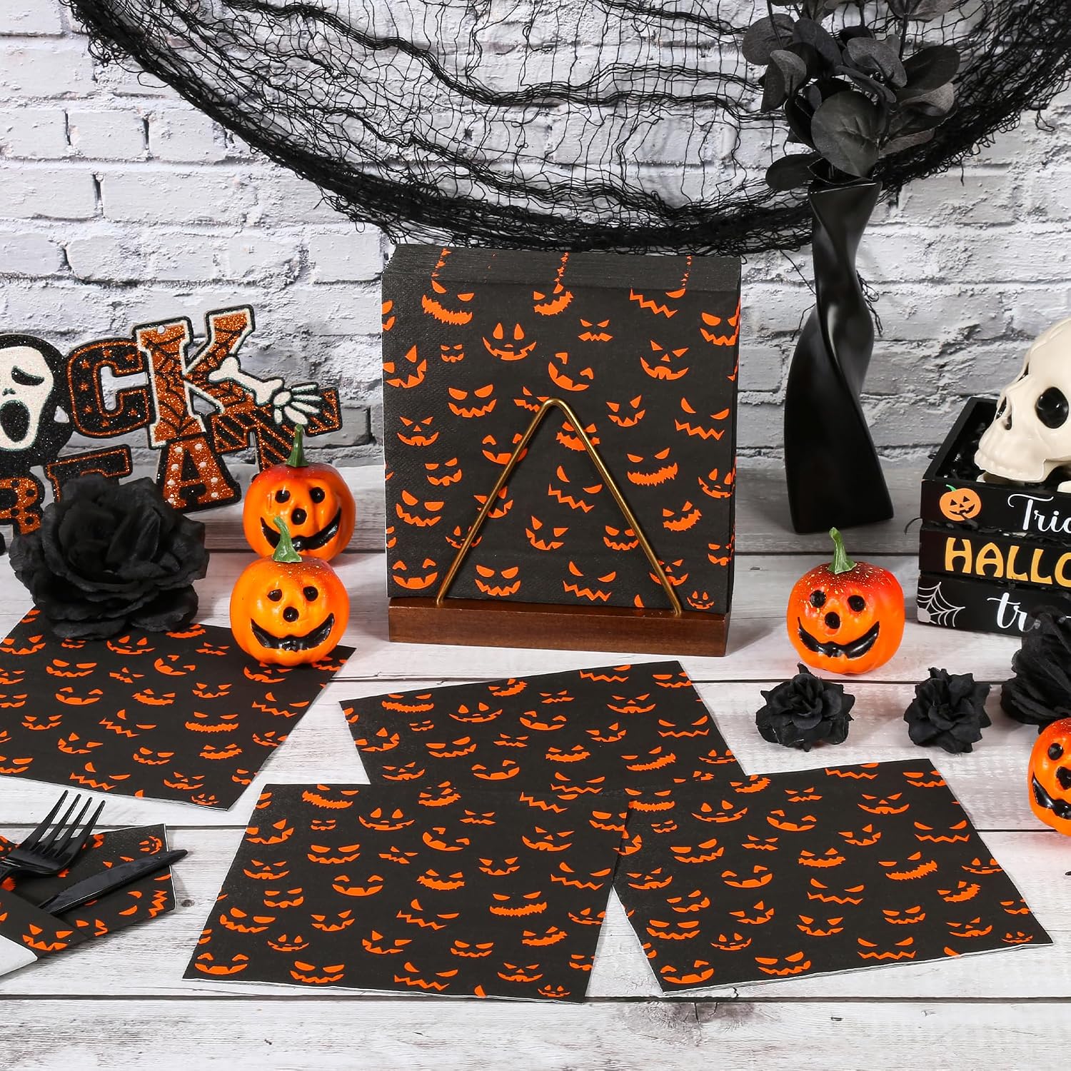 Detalle 2 de Halloween Paper Napkins, 6.5-Inch