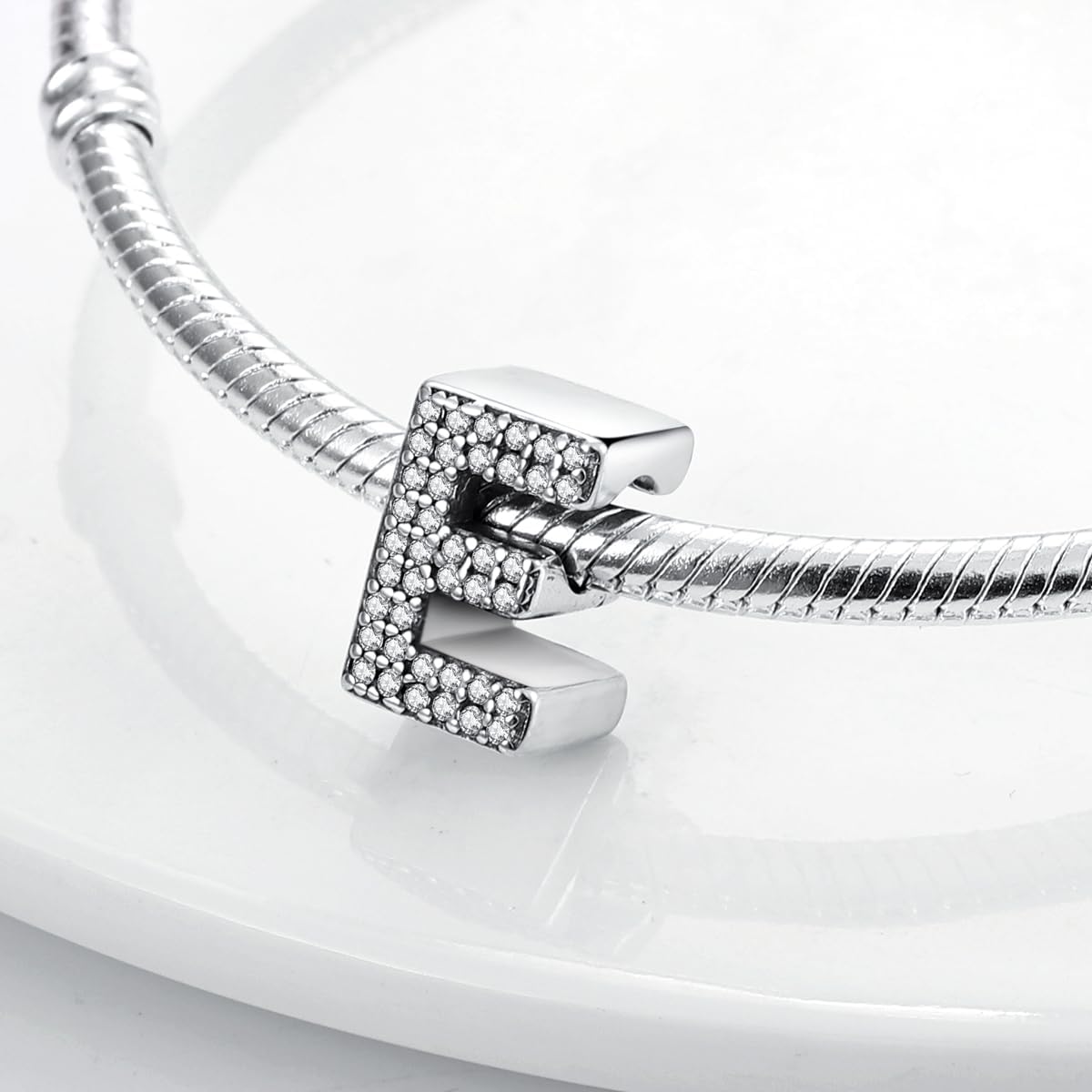 Thumbnail 1 de CQWVB Buchstabe Charm Anhänger A–Z aus 925 Sterling Silber – kompatibel mit Pandora- und europäischen Armbändern