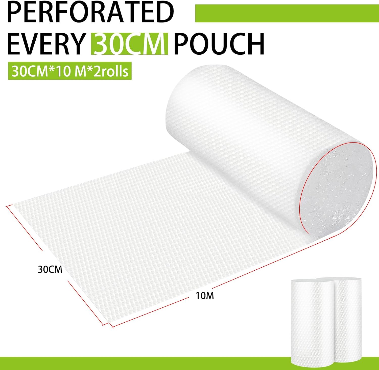 Detalle 2 de High-PQ 30x1000cm Lightweight Bubble Cushioning Wrap