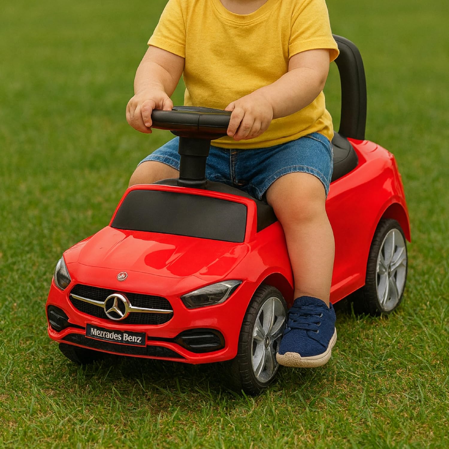 Detalle de Baroni Toys Mercedes Ride-On: Macchinina Spingi e Vai per Bambini 1-4 Anni