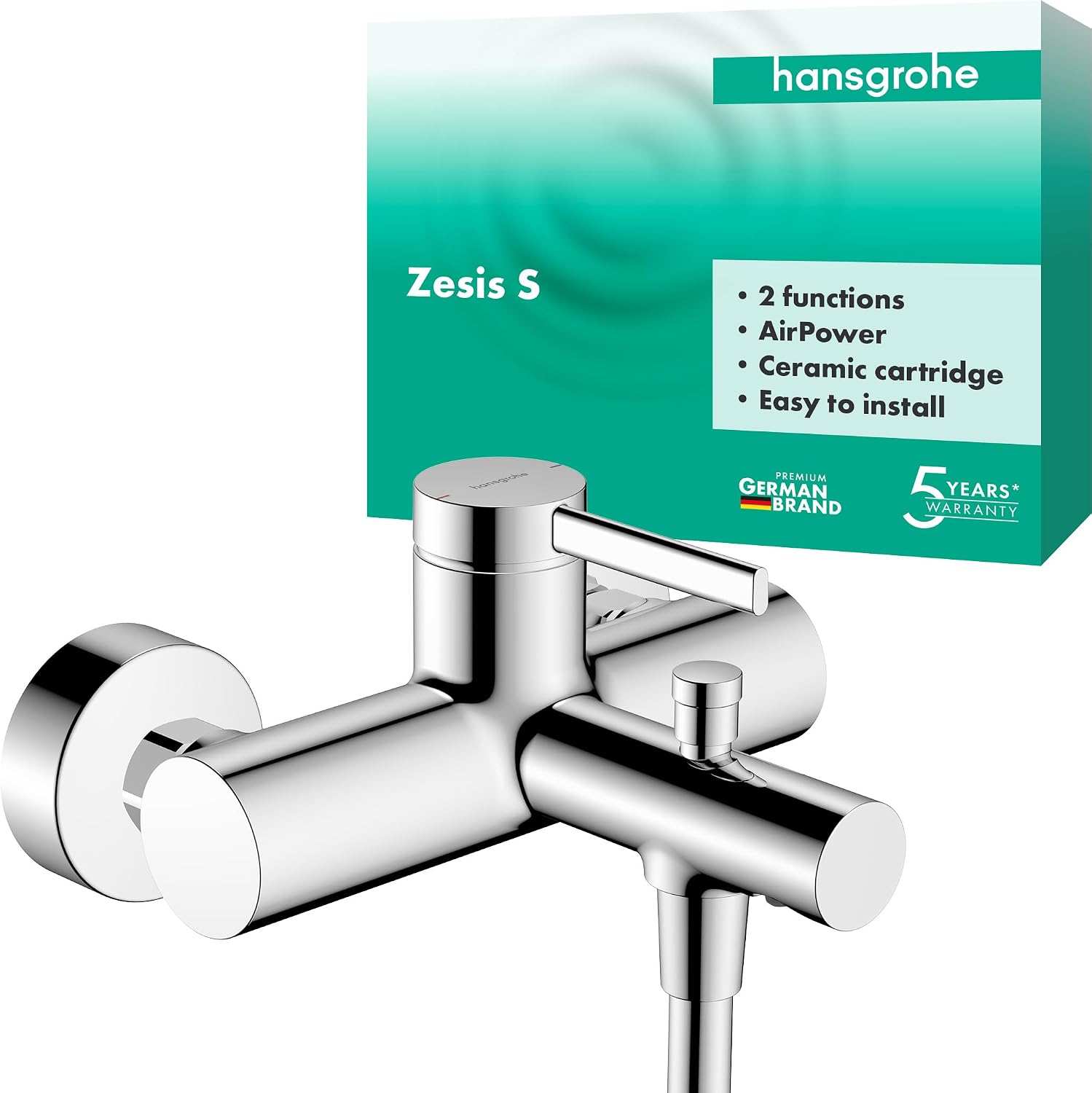 Detalle de hansgrohe Zesis S 74410000 – chromowana wylewka wannowa 18,1 cm z AirPower