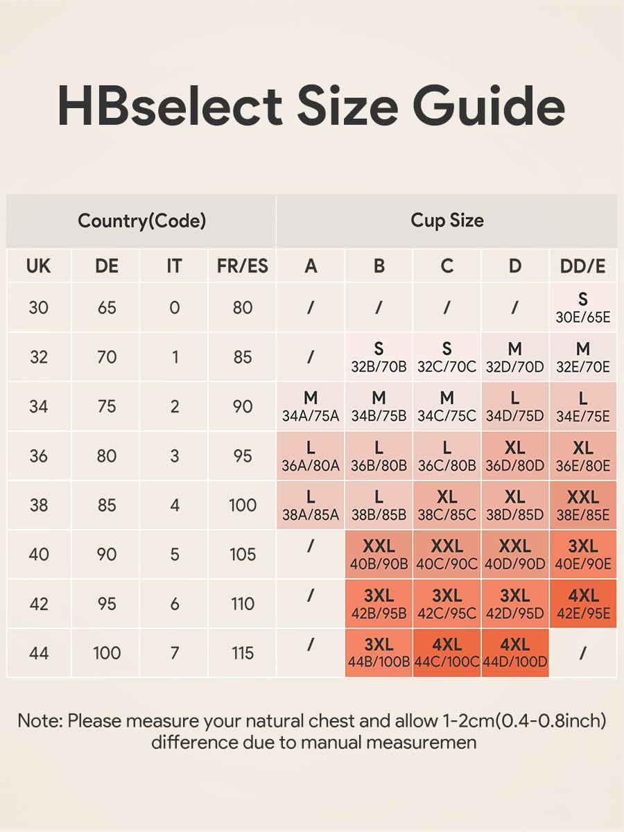 Detalle 2 de HBselect Nursing Bras for Breastfeeding: Seamless Wireless Maternity Bralette