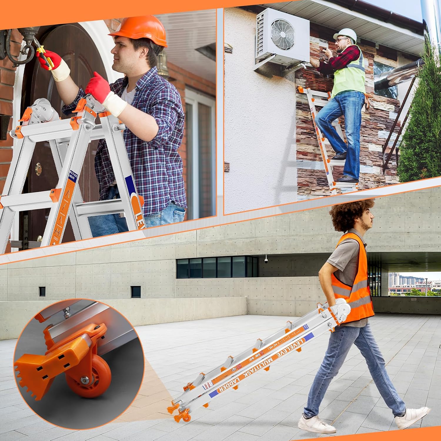 Thumbnail 6 de LEVELEVE Telescoping Ladder, 14 ft