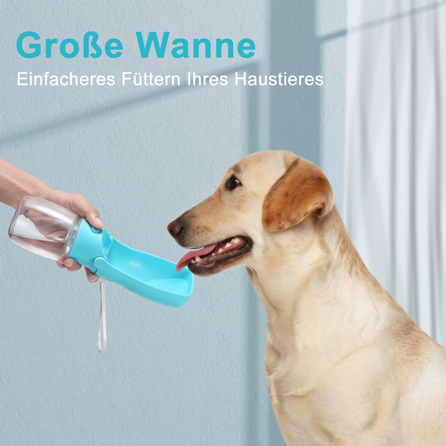 Thumbnail 5 de Hundetrinkflasche 350 ml Dunkelblau für unterwegs