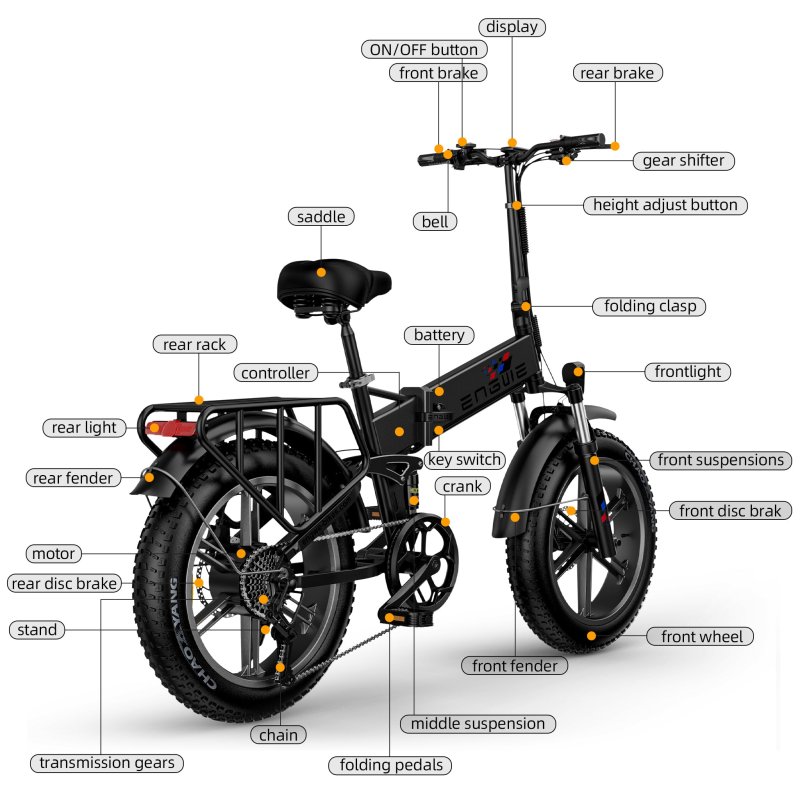 Detalle 2 de Engwe Engine X Bicicleta eléctrica 250 W