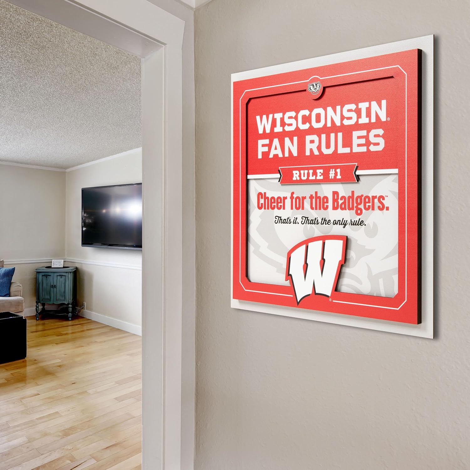 Thumbnail 2 de YouTheFan Official NCAA Tide Fan Rules 3D Wall Art (12” x 12”)