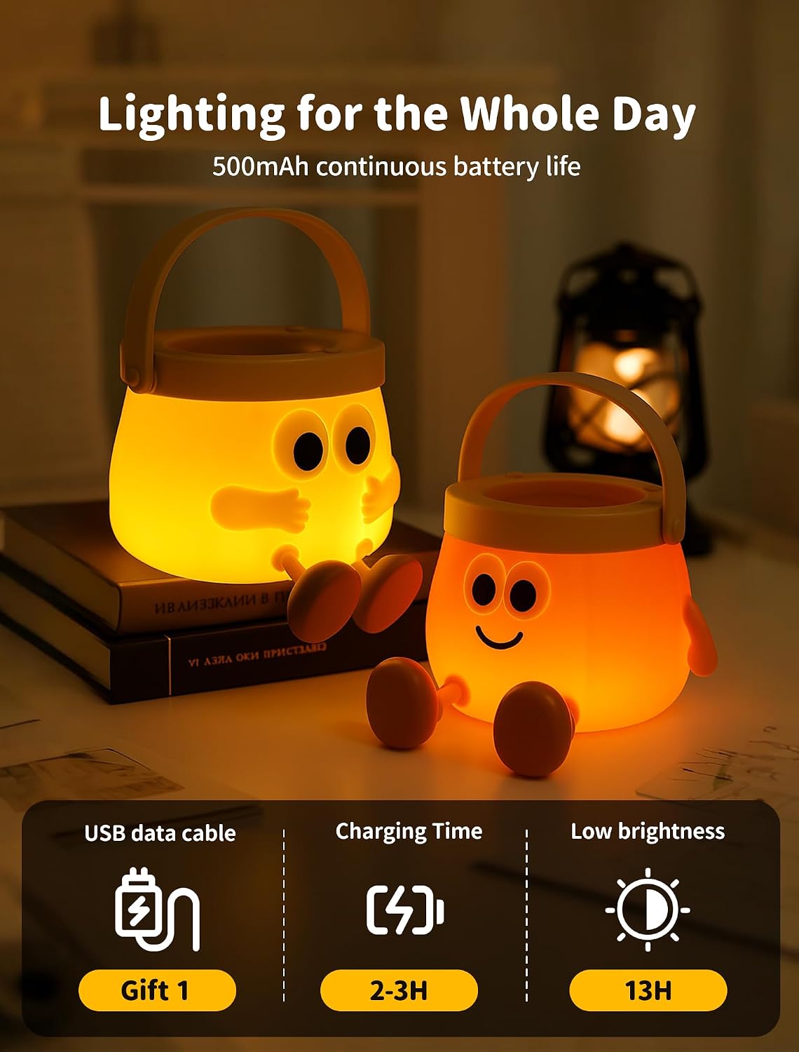 Thumbnail 6 de Tarinks Pumpkin Night Light, Rechargeable
