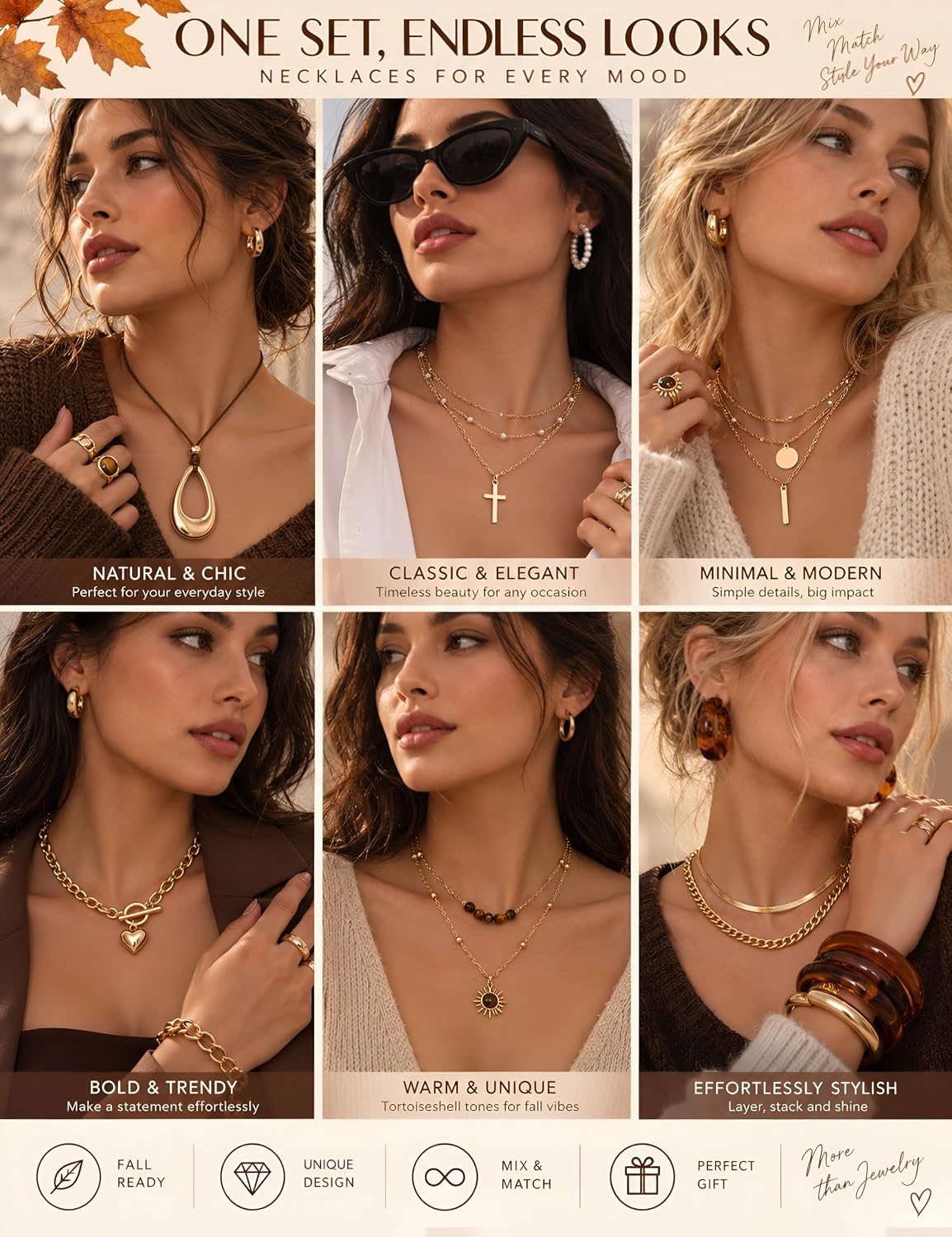 Detalle 2 de FAXHION Western Jewelry Set, 73-Piece