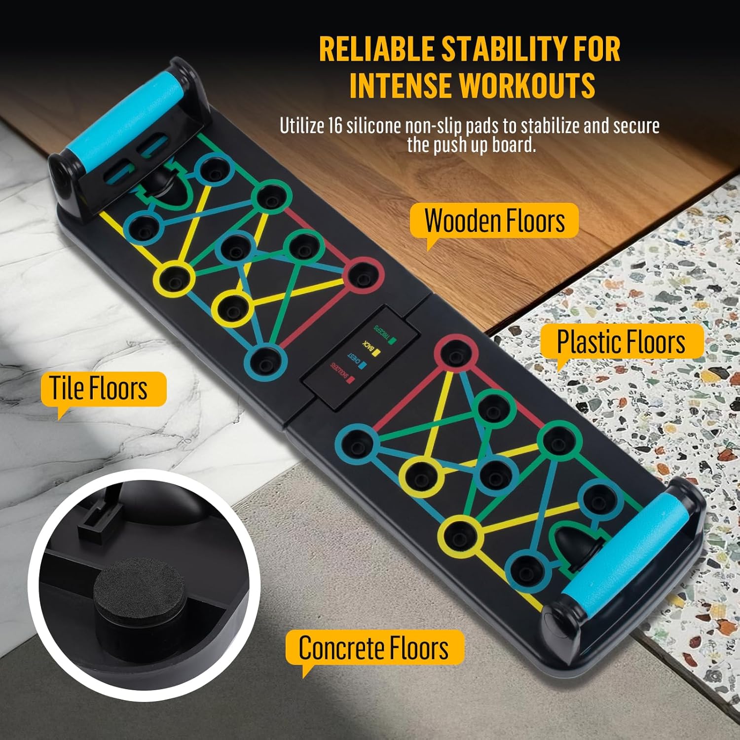 Detalle de Foldable Push Up Board 17‑in‑1 Multi-function Home Workout Equipment