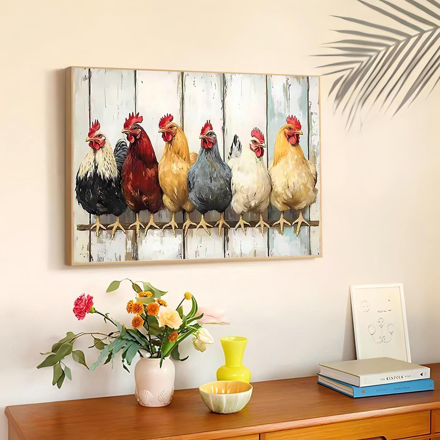 Detalle de mrpwnle Three Chickens Diamond Painting Kit for Adults, Round Drills