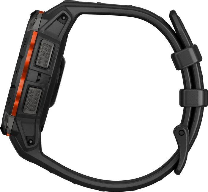 Detalle de Garmin Instinct 3 Solar Schwarz 45 mm – robuste Solar-Smartwatch mit AMOLED-Display