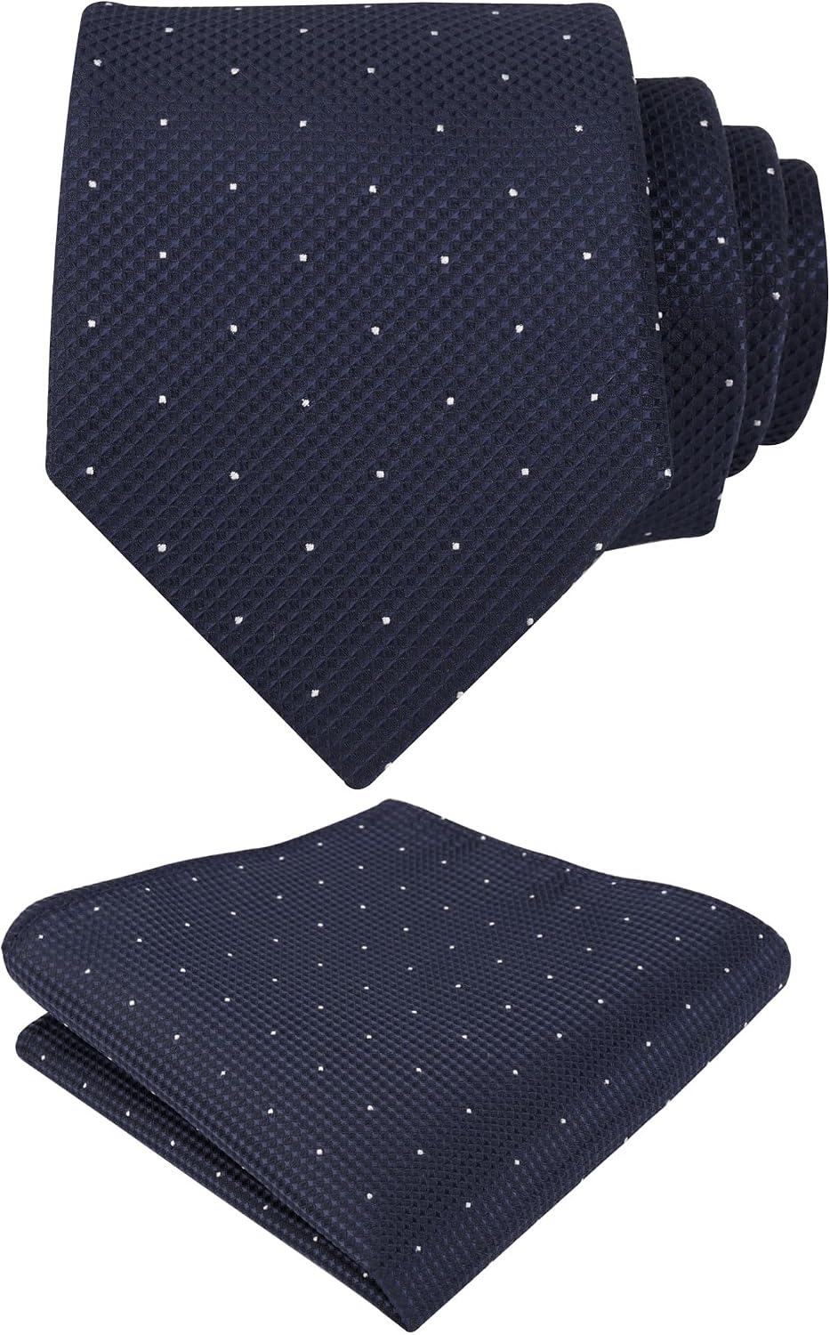 Detalle de Alizeal Polka Dot Tie and Pocket Square Set for Business Formal