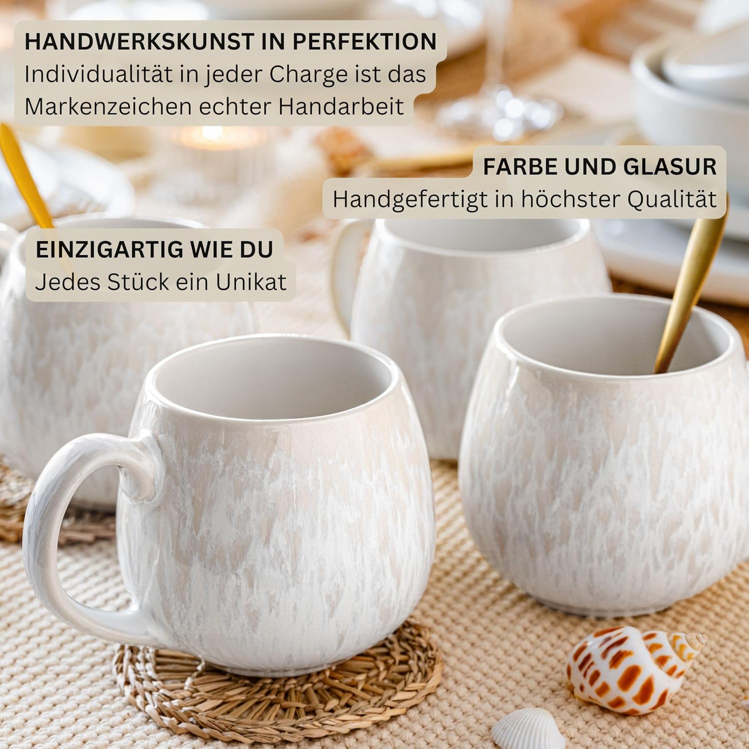 Thumbnail 6 de SÄNGER Korfu 16 tlg Geschirrset Creme