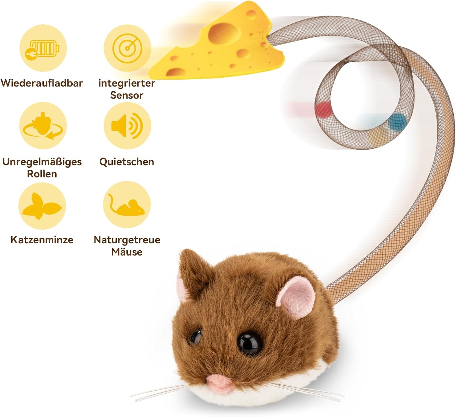 Detalle 2 de Migipaws Migimaus interaktives Katzenspielzeug 350 mAh 🐭