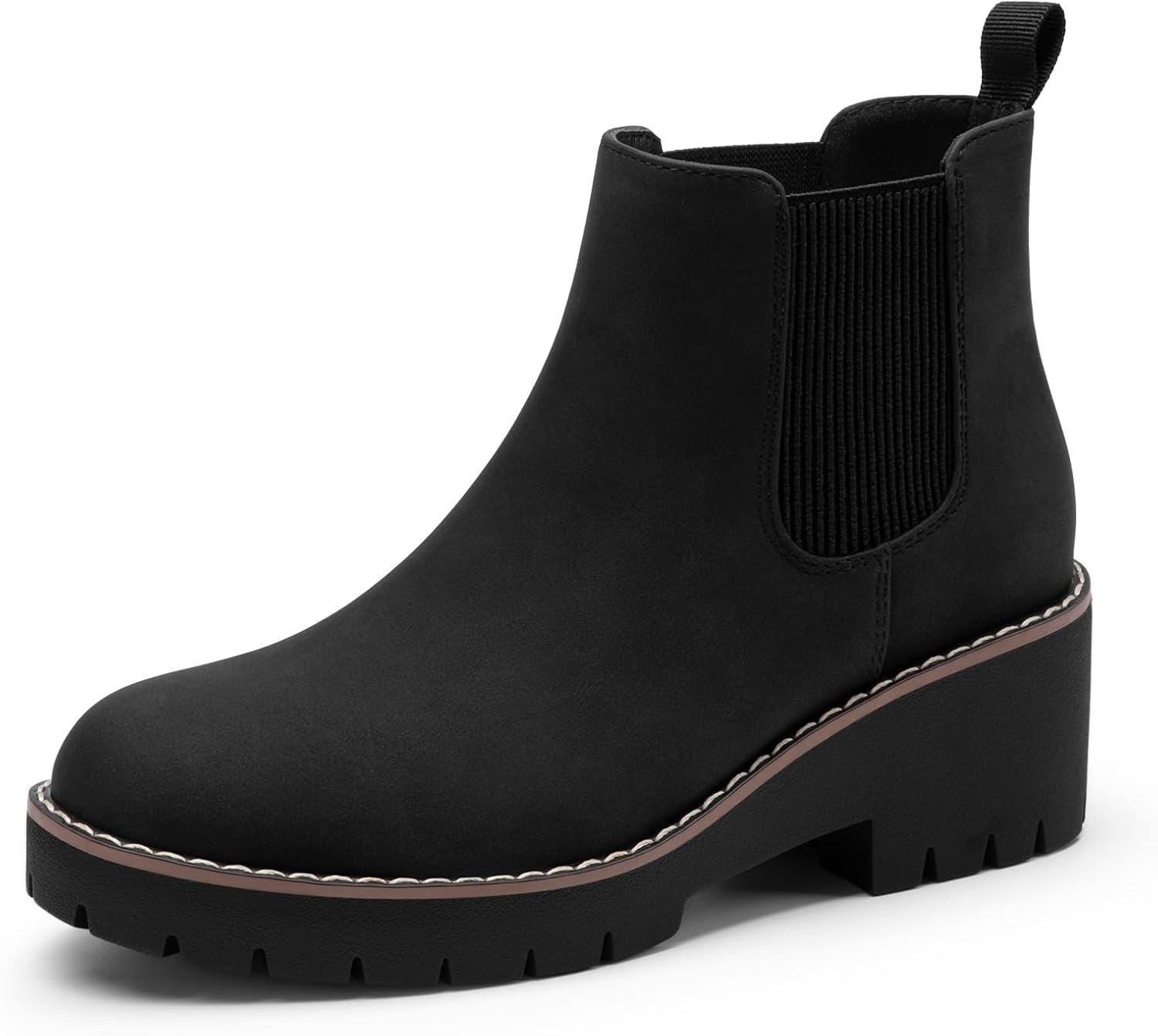 Detalle de Athlefit Women's Chelsea Ankle Boots, 2.36-Inch Heel