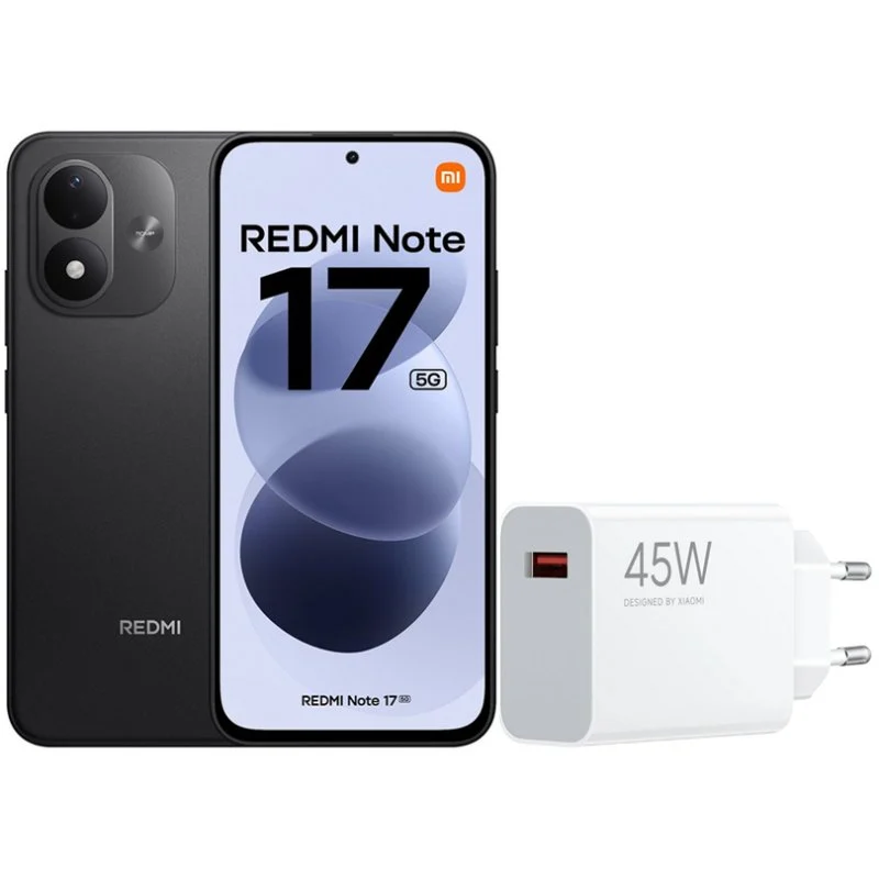 Detalle de Xiaomi Redmi Note 17 5G 6GB/128GB – Gran pantalla, conectividad 5G y carga rápida de 45W (Negro)