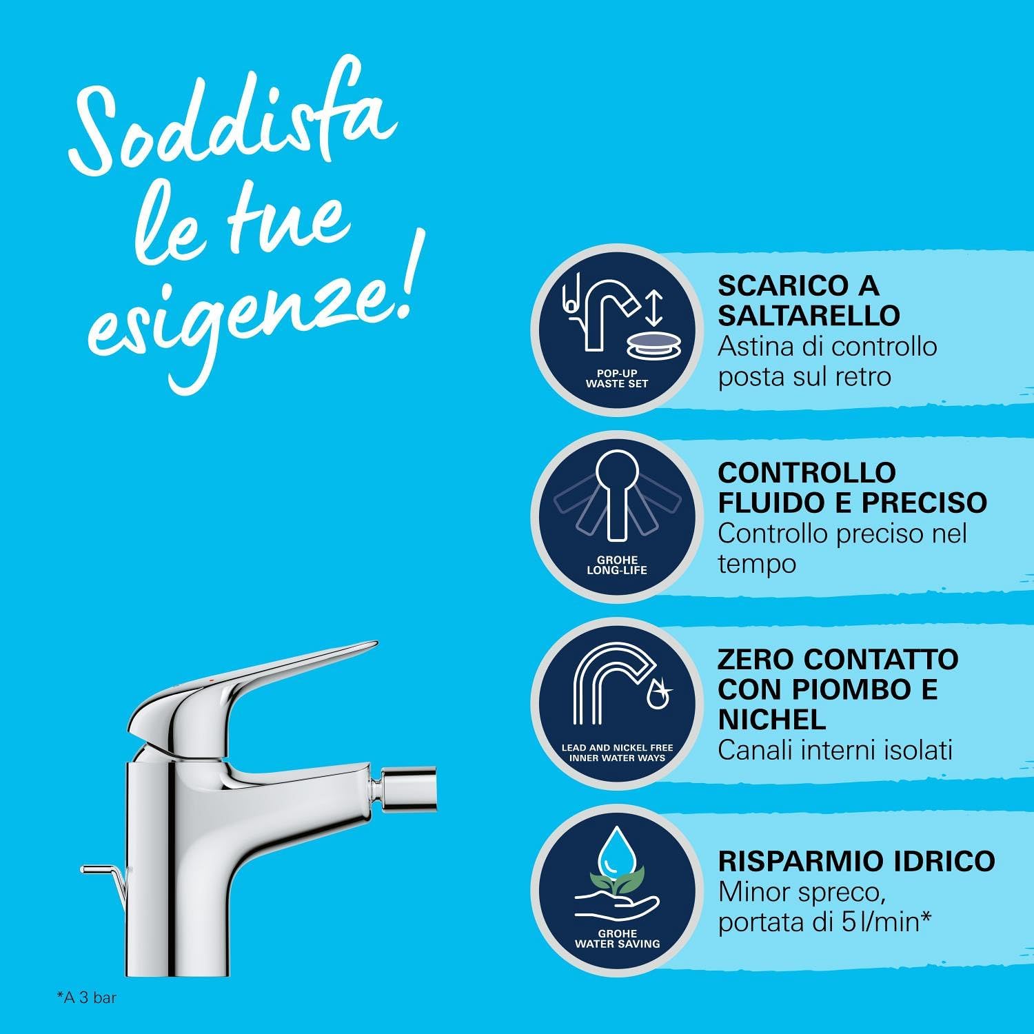 Thumbnail 2 de GROHE Swift Miscelatore monocomando per bidet, cromato 24332001