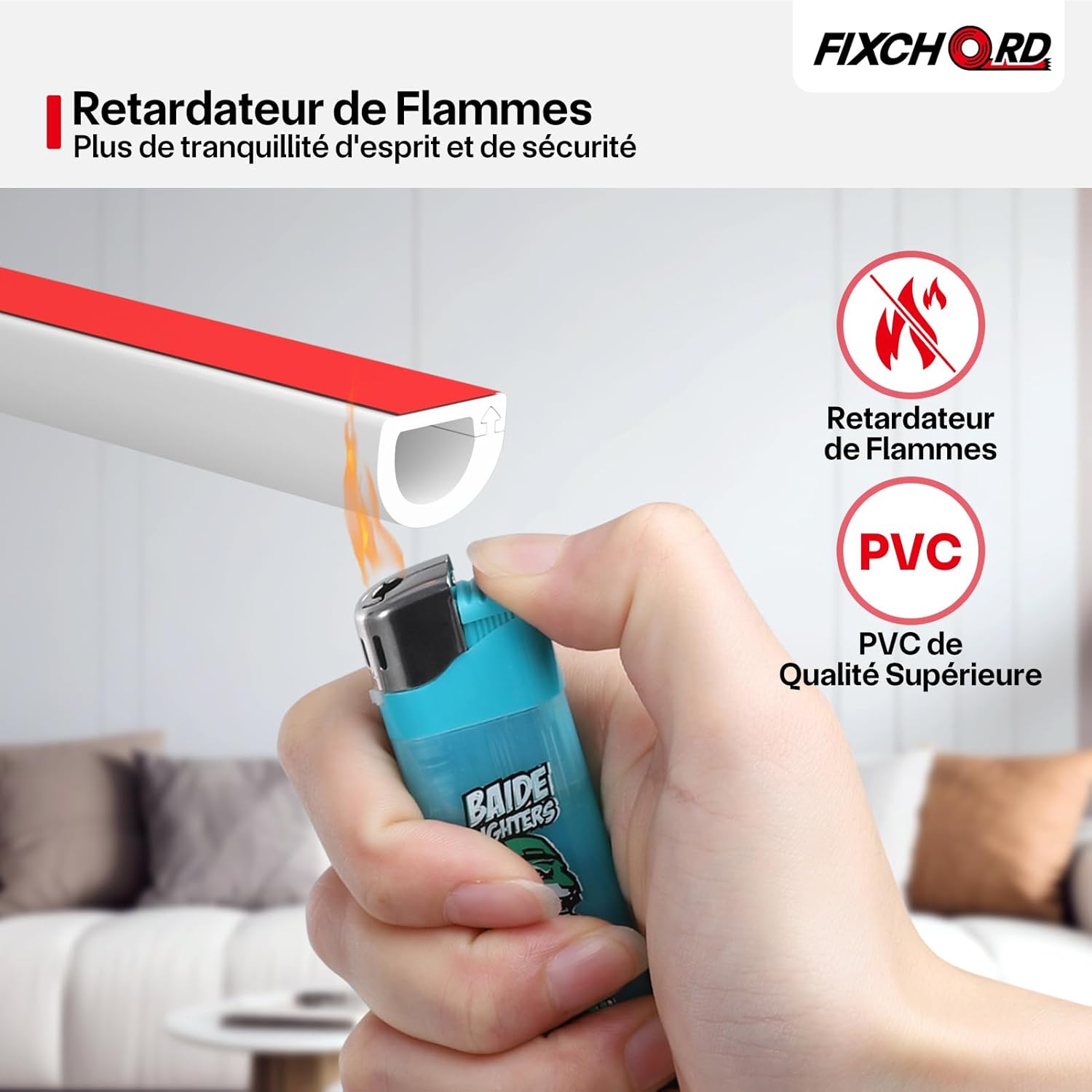 Thumbnail 2 de FIXCHORD Goulotte autocollante électrique 15 mm x 10 mm, peignable (blanc) – longueur 3 m
