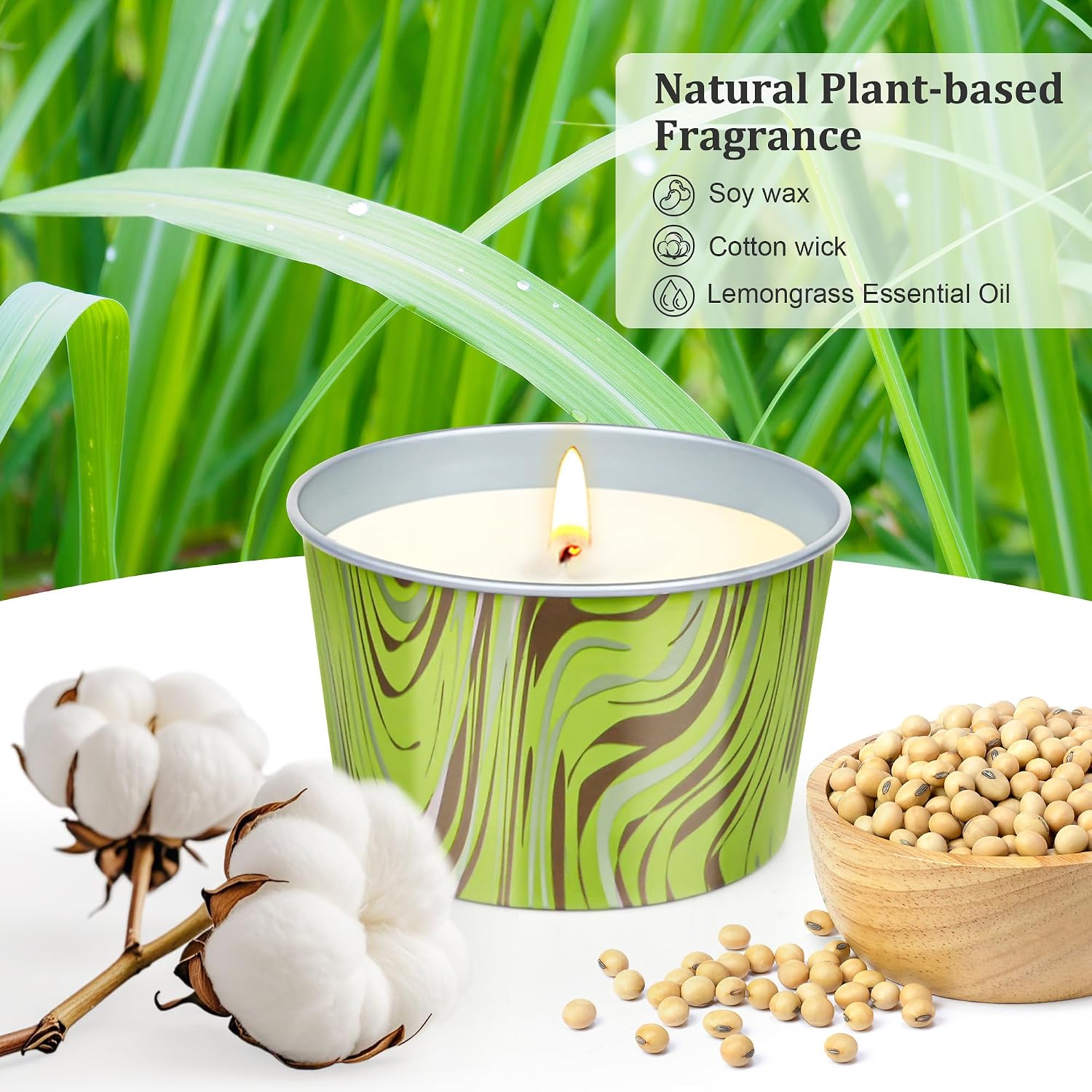 Thumbnail 1 de Citronella Candles Outdoor and Indoor 120 Hours – 4 Pack