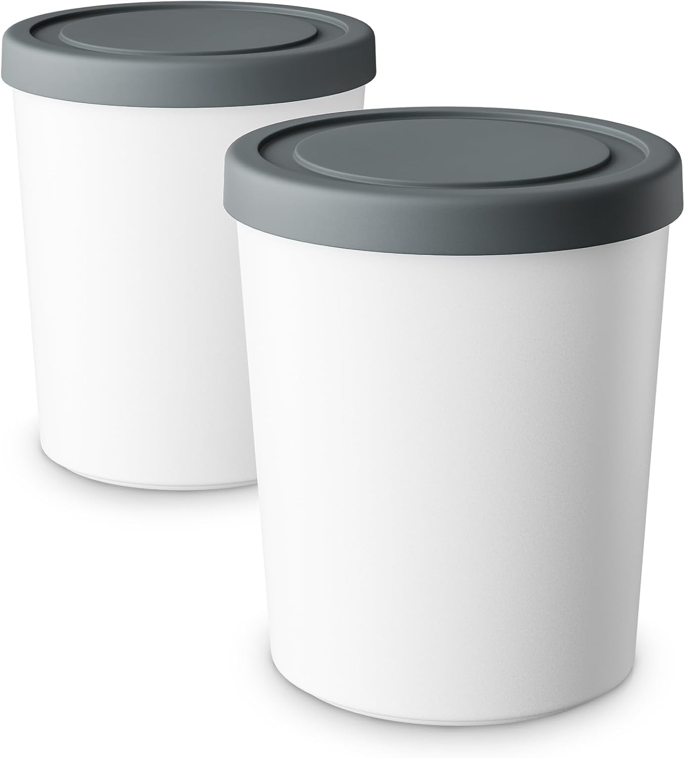Detalle de Klarstein SY-SIC-001 Ice Cream Containers, 2 x 1L Plastic Tubs with Lids