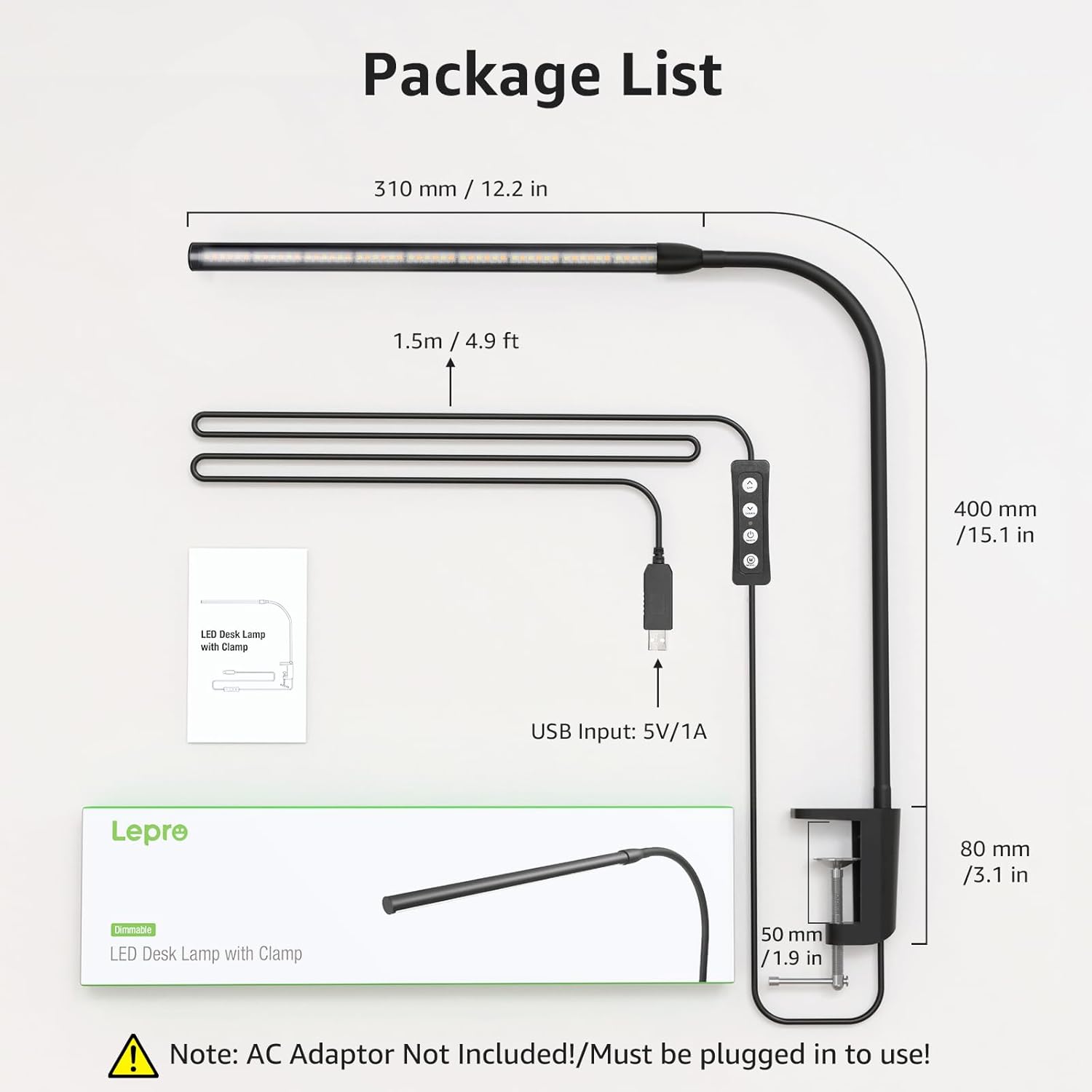Thumbnail 5 de Lepro Desk Lamp Clamp