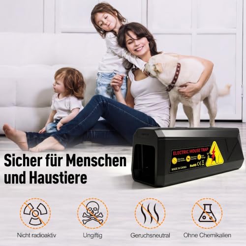 Thumbnail 6 de HOAMZ Elektrische Mausefalle 2000V – Humane Innenraumschädlingsbekämpfung für kleine Mäuse