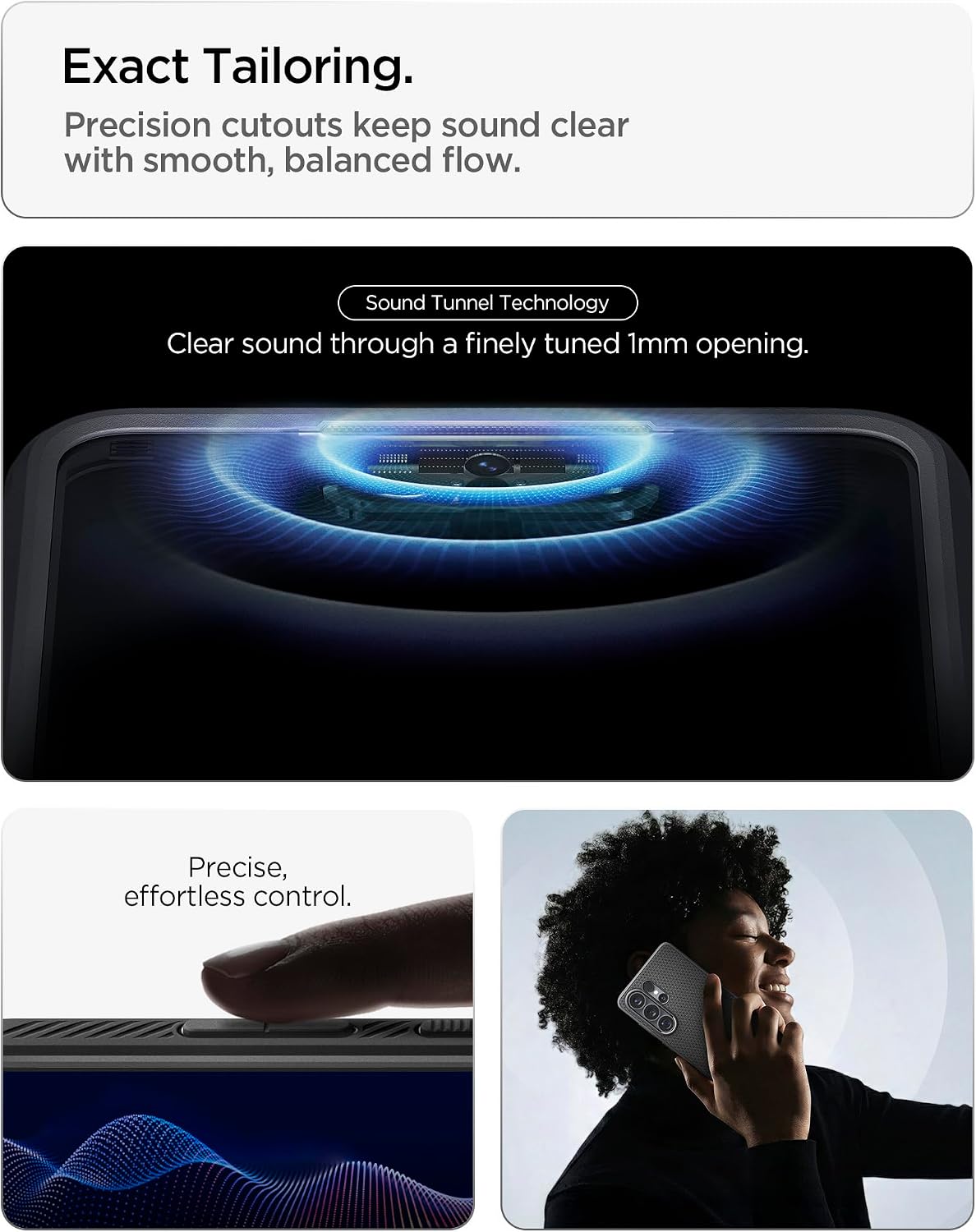 Detalle 2 de Spigen Liquid Air Hülle für Samsung Galaxy S26 Ultra – rutschfest, schlankes TPU mit Truss-Design und Sound Tunnel