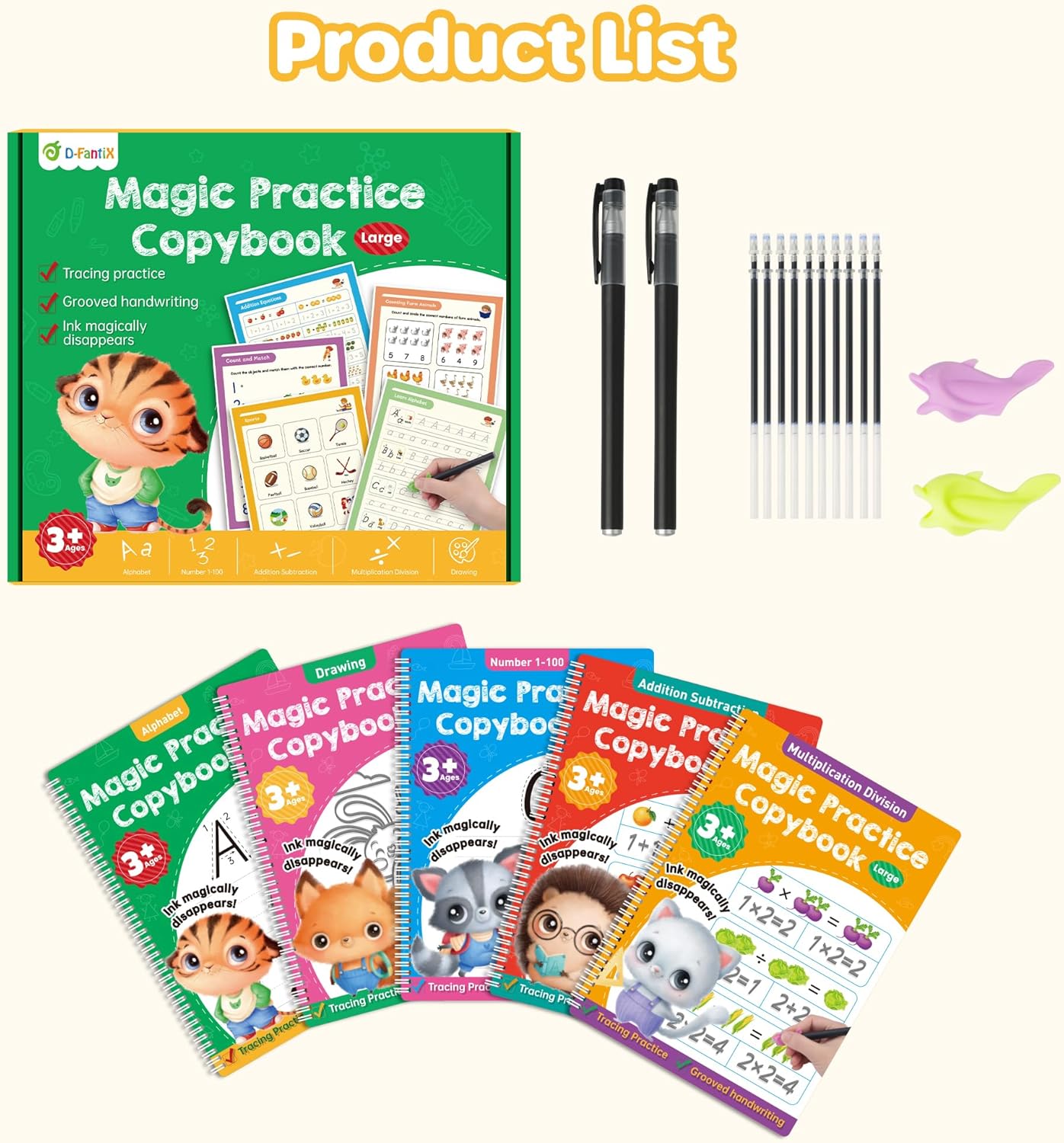 Detalle de Magic Grooved Handwriting Practice Books 10.2in
