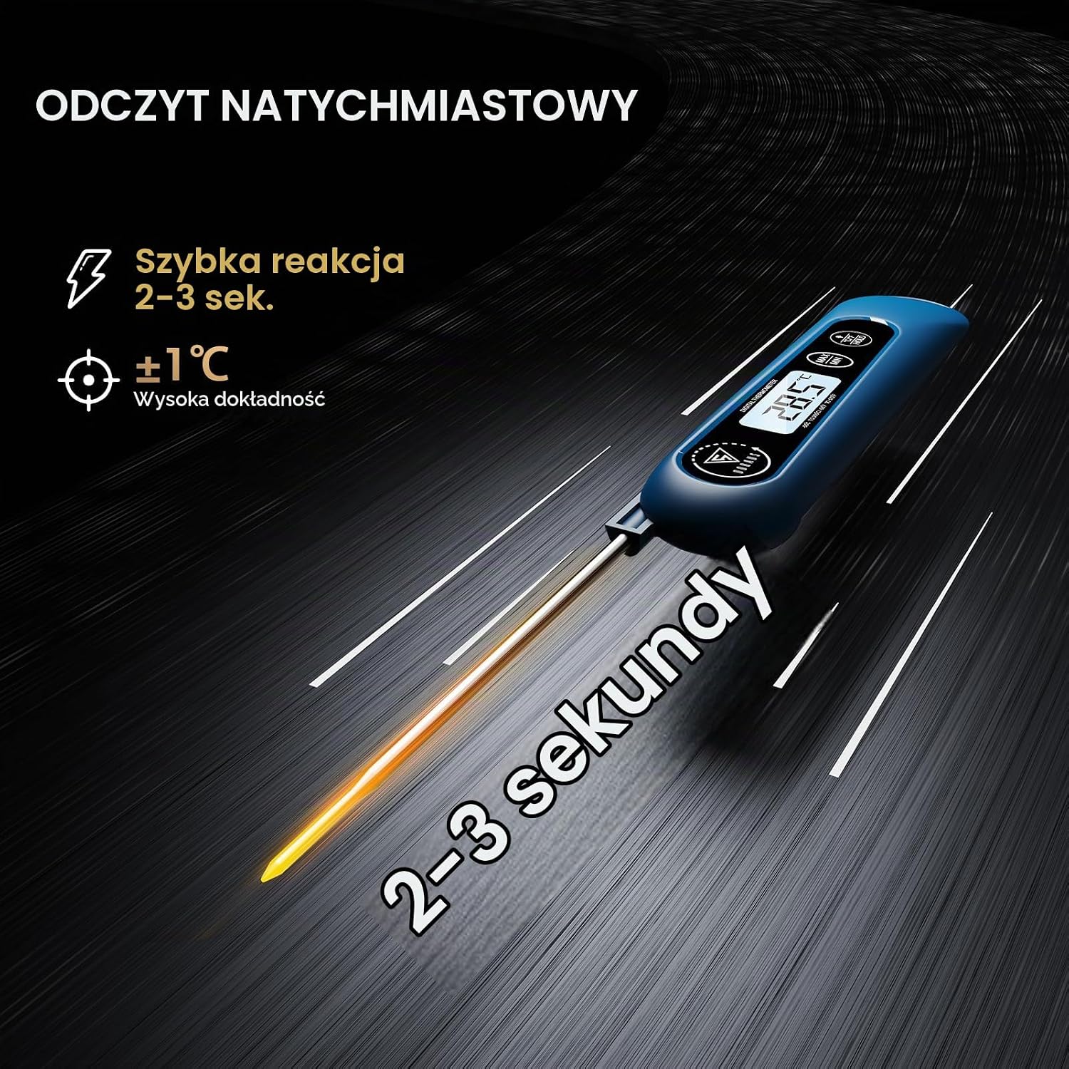 Detalle 2 de DOQAUS CP6 – termometr do mięsa z podświetleniem, odczytem w 3 sekundy