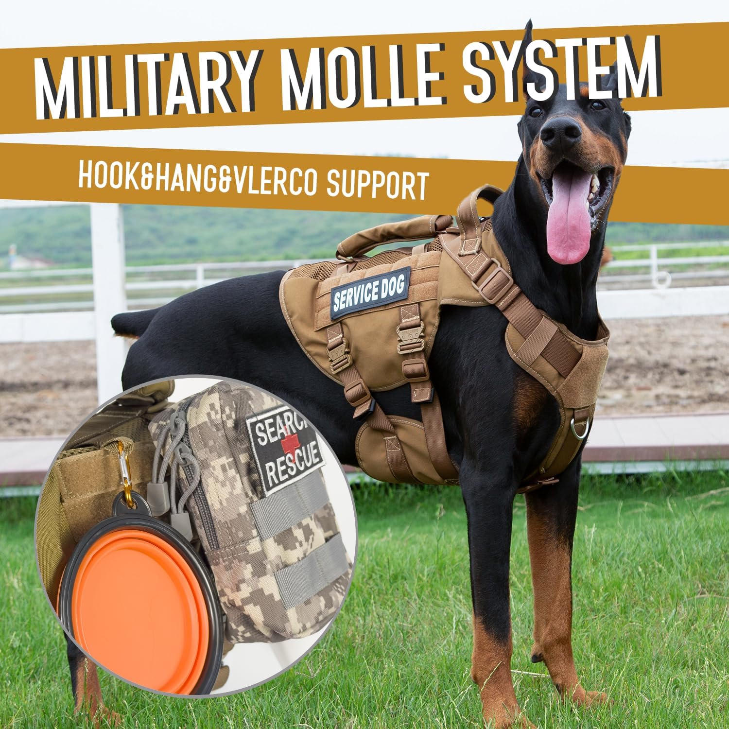 Detalle de DNALLRINO Tactical Dog Vest Size M