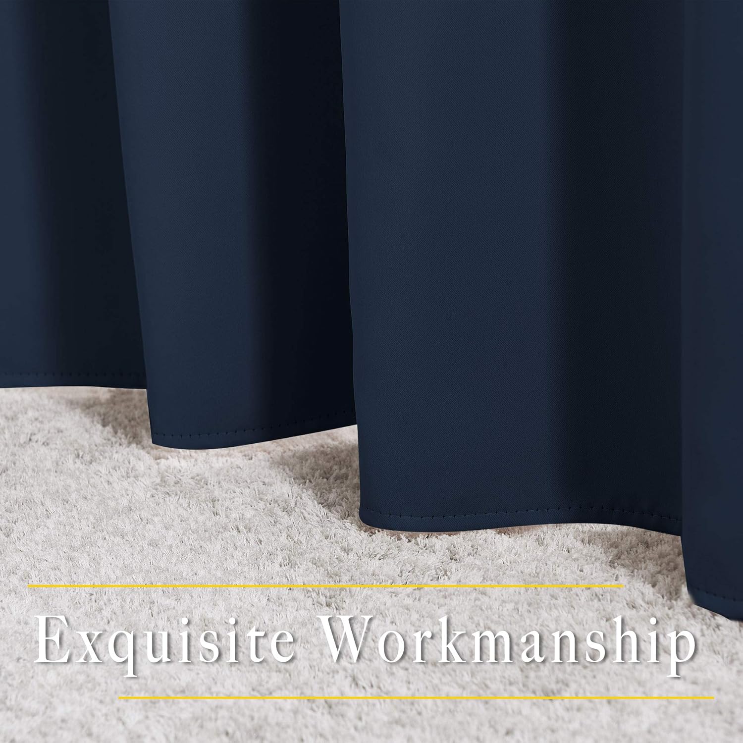 Thumbnail 5 de NICETOWN Blackout Curtain Panels 72" (Navy) — Thermal Insulated Grommet Drapes, 1 Pair