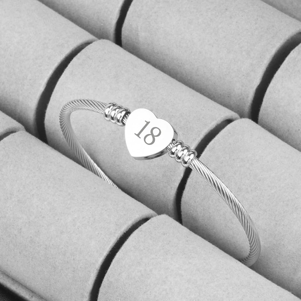 Thumbnail 2 de AOOSU Bracciale Argento Cuore Donna