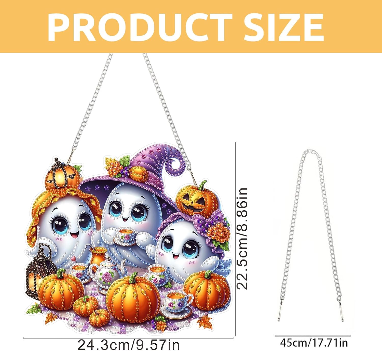 Thumbnail 4 de Bowetile Halloween Diamond Painting Ornament 5D