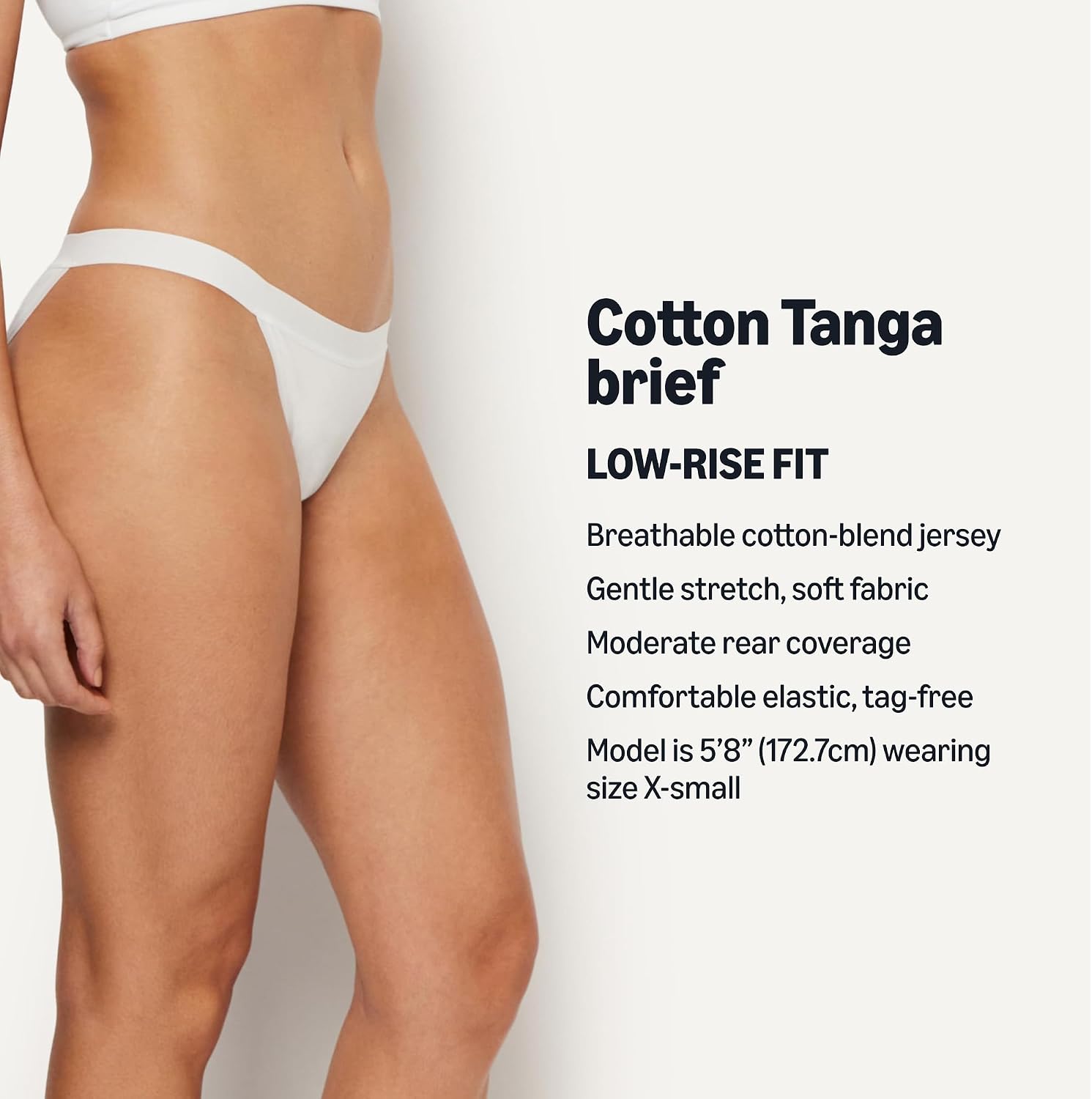Detalle de Amazon Essentials Women's Cotton Jersey Tanga Underwear, Pack of 6