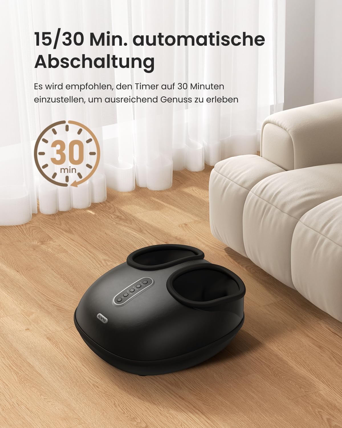 Thumbnail 4 de RENPHO Fußmassagegerät mit Wärme (2026) für Zehen & Fußgewölbe, Shiatsu, Flexibles Soft-Material – bis EU 46