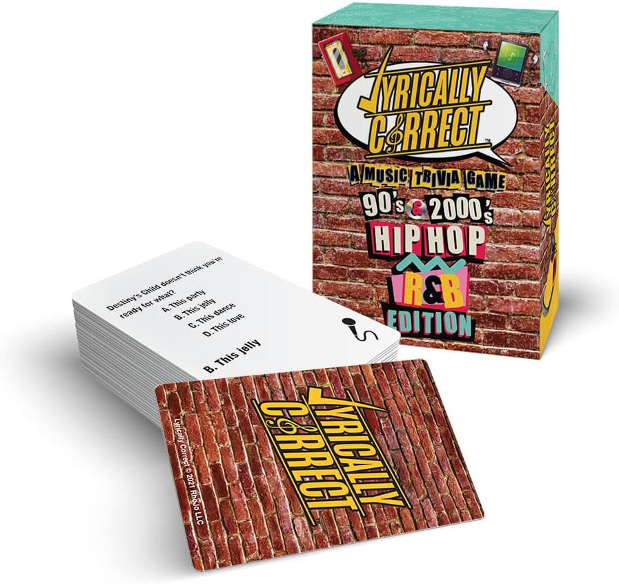 Detalle 1 de Lyrically Correct 1990s–2000s Music Trivia Card Game 🎲