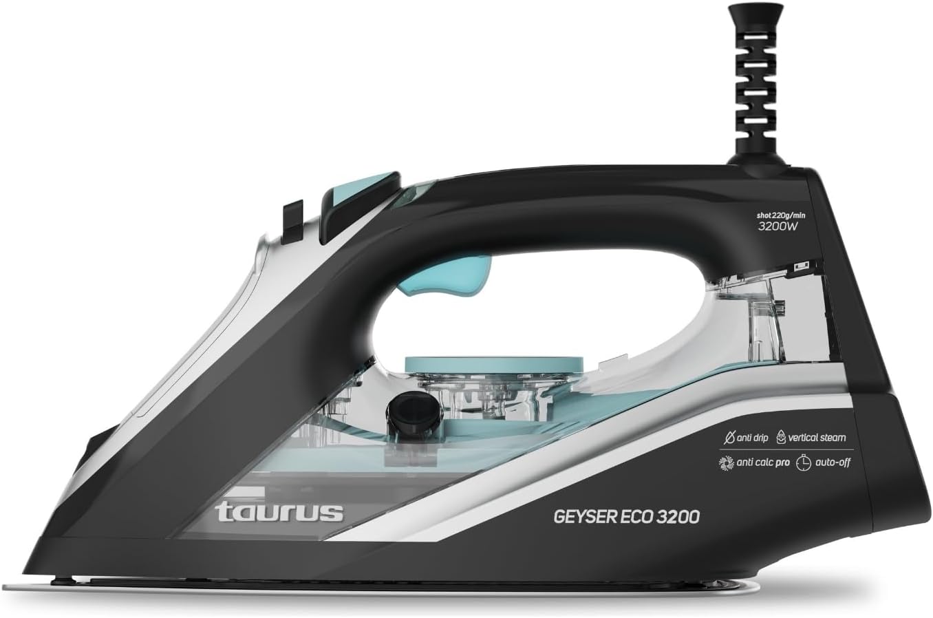 Detalle de Taurus Plancha de Vapor Geyser Eco 3200: potencia y precisión para un planchado eficiente