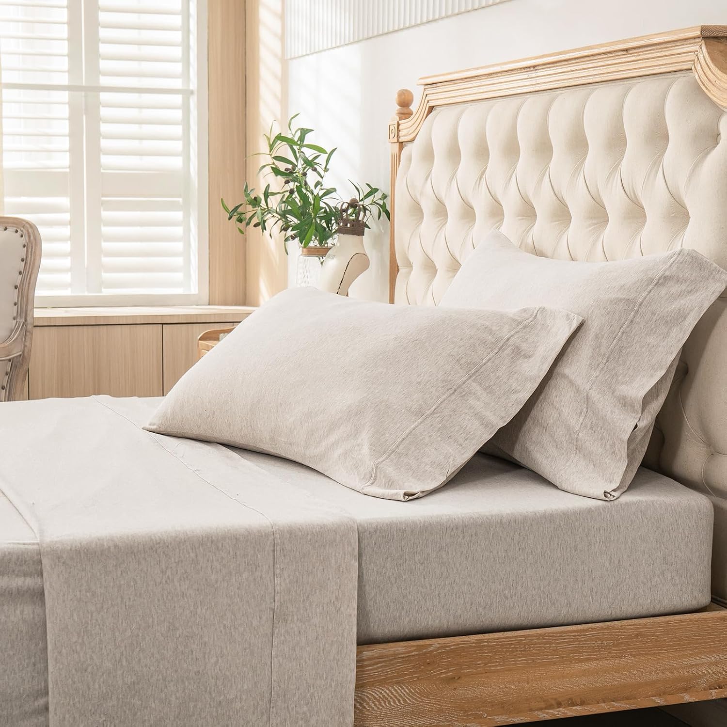 Thumbnail 4 de PURE ERA Jersey Knit Bed Sheets King, 20" Pocket