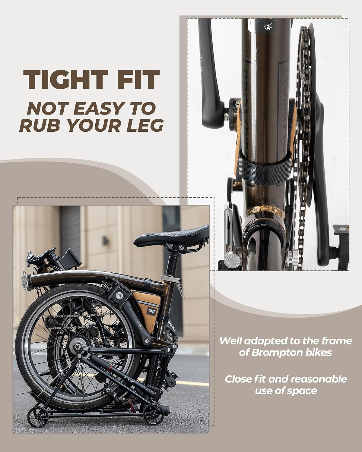 Detalle 2 de ROCKBROS Borsa telaio Brompton 3L