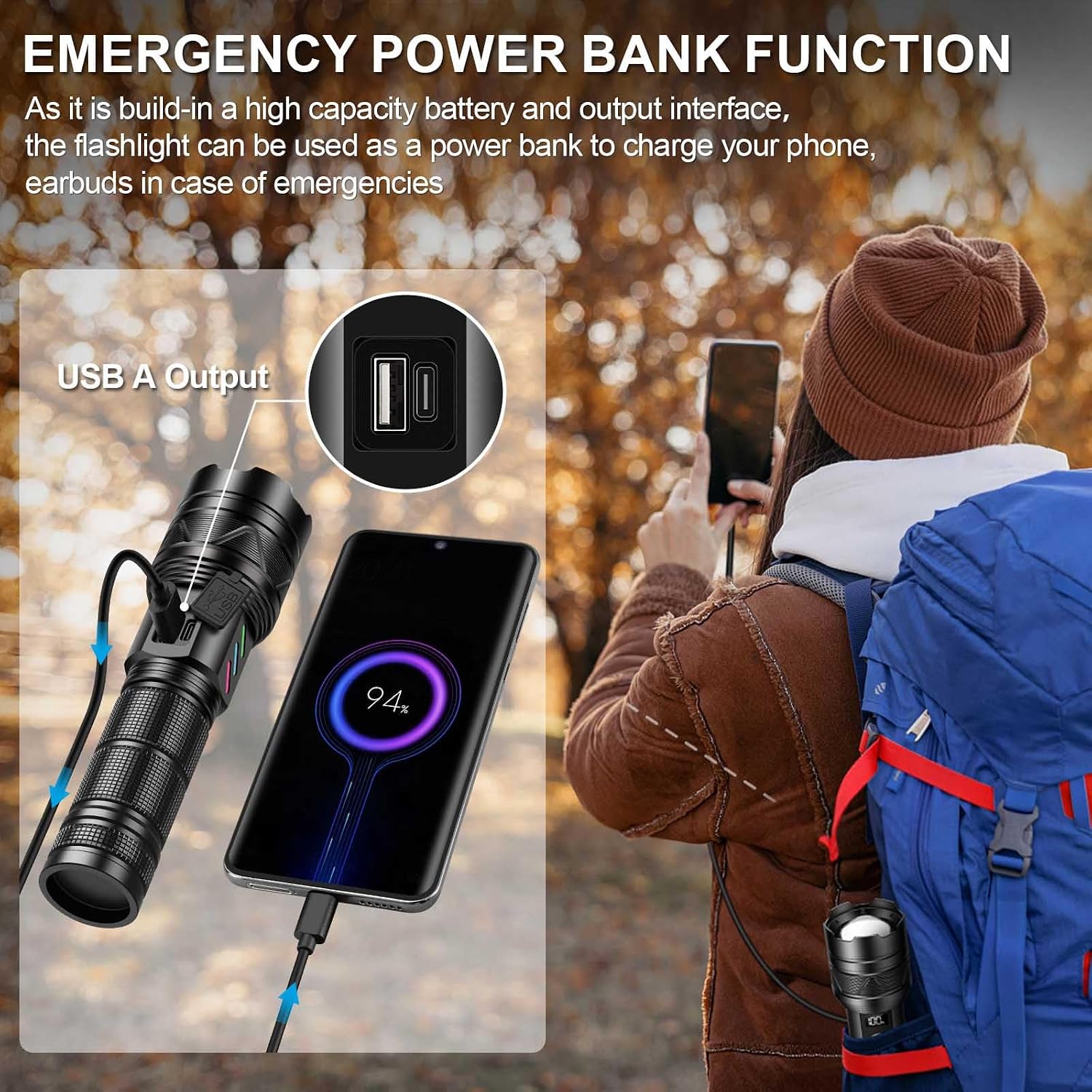 Thumbnail 6 de Rechargeable Torches LED Super Bright 500000 Lumens torch 🔦