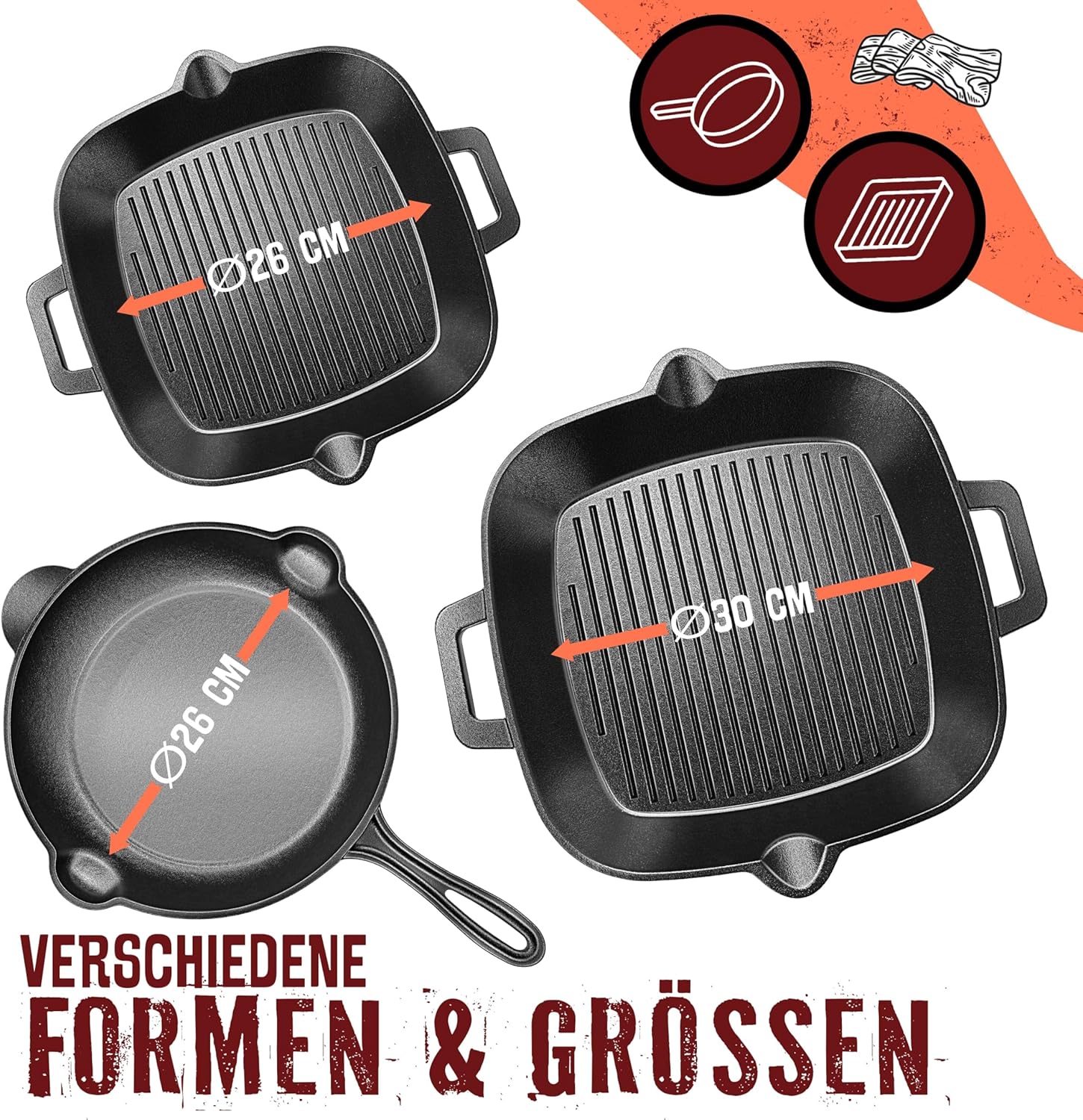 Thumbnail 6 de KESSER® Sartén de hierro fundido para inducción 30 cm