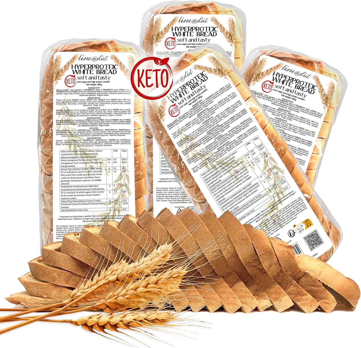 Thumbnail 4 de Pane bauletto BIANCO KETO PROTEICO Line@diet – 30% proteine, low carb