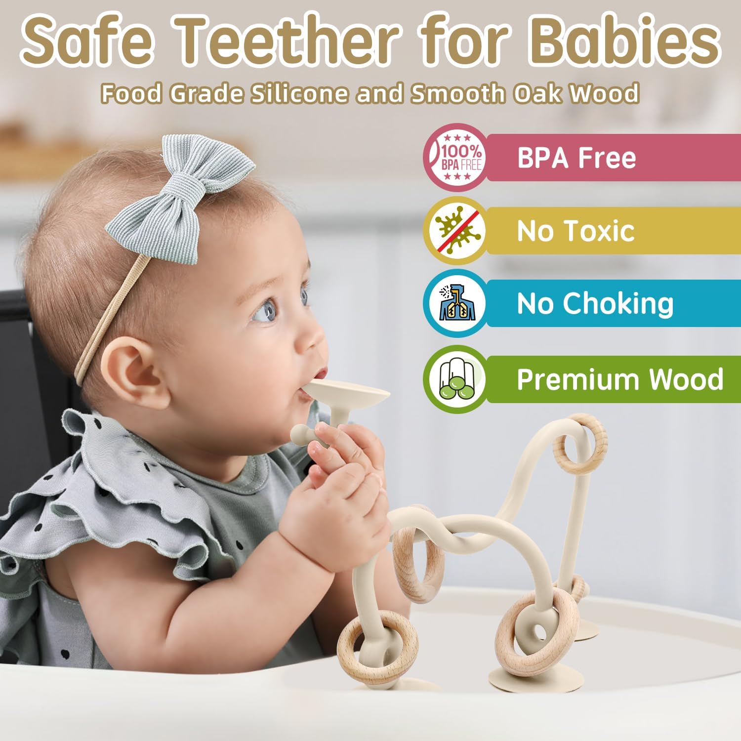Thumbnail 1 de AiTuiTui Baby Toys: Multi-Purpose High Chair Suction Toy