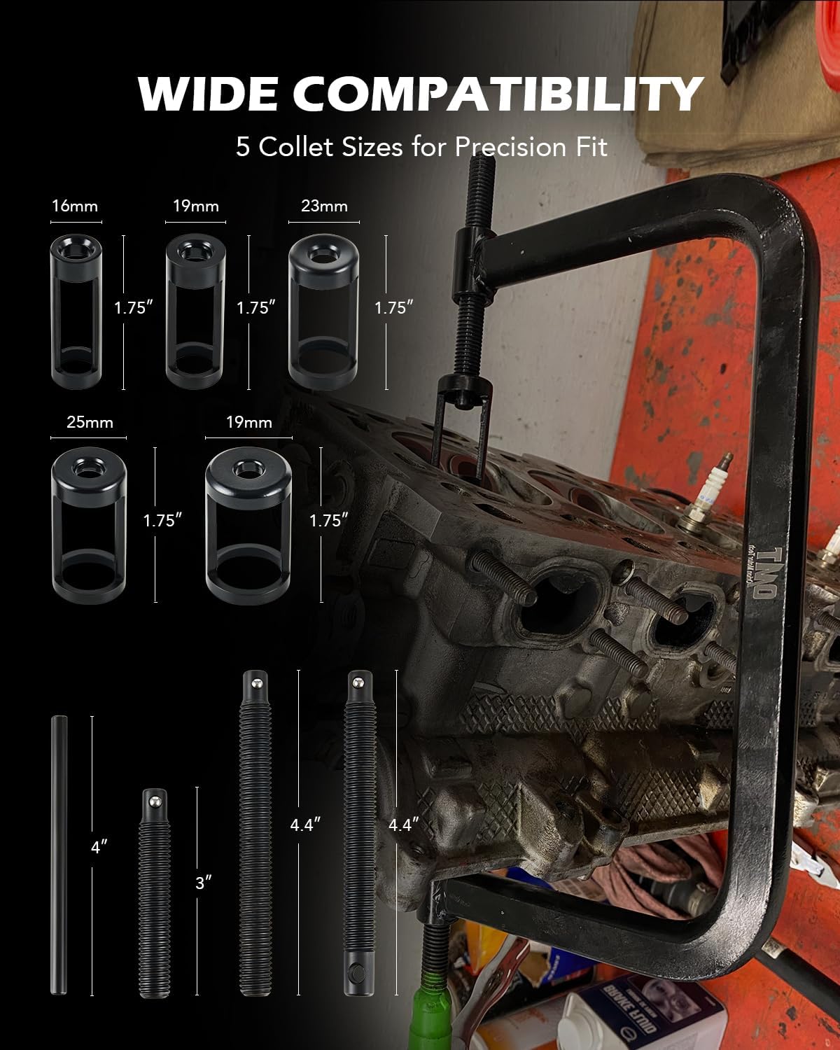 Thumbnail 2 de Orion Motor Tech Valve Spring Compressor Kit — 10-Piece Clamp, Extenders, Adapters, and Lever