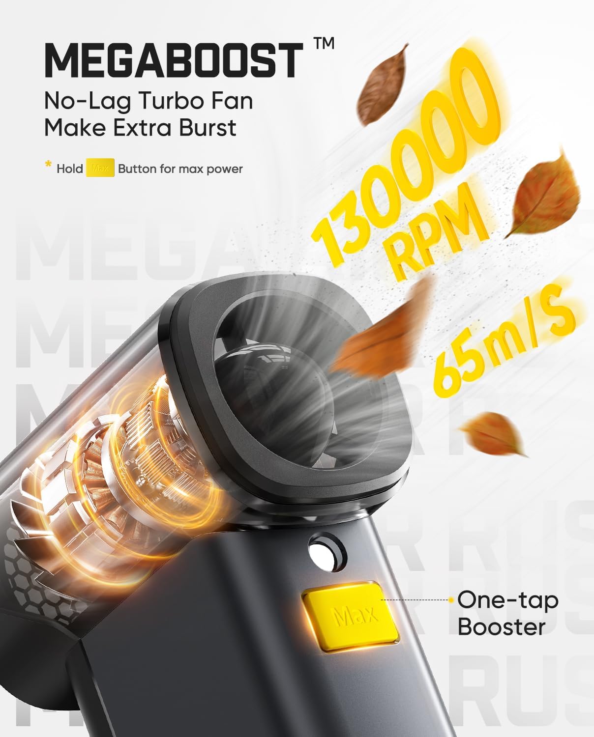 Detalle 2 de Fanttik B10 Pro Max: Kabelloser Druckluftreiniger mit MegaBoost, 6 Stufen und zwei 4000 mAh Akkus